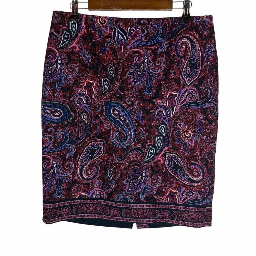 Talbots Women’s size 12 Paisley Skirt Straight